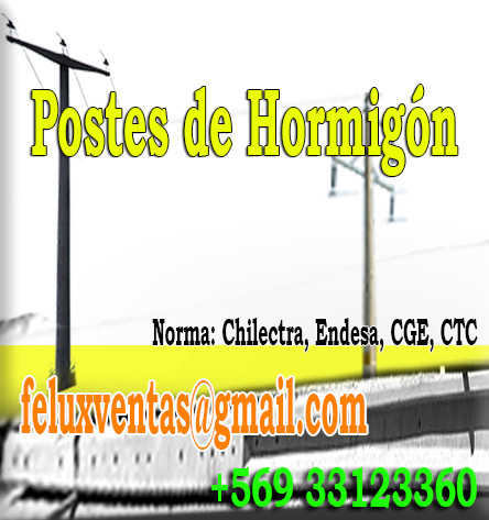Postes Met&aacute;licos para Alumbrado, Postes de homig&oacute;n